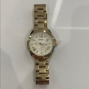 Gold Fossil Watch